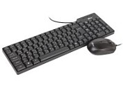 Комплект Ritmix RKC-010 (клавиатура 102 кл+мышь 800 dpi) черный,USB